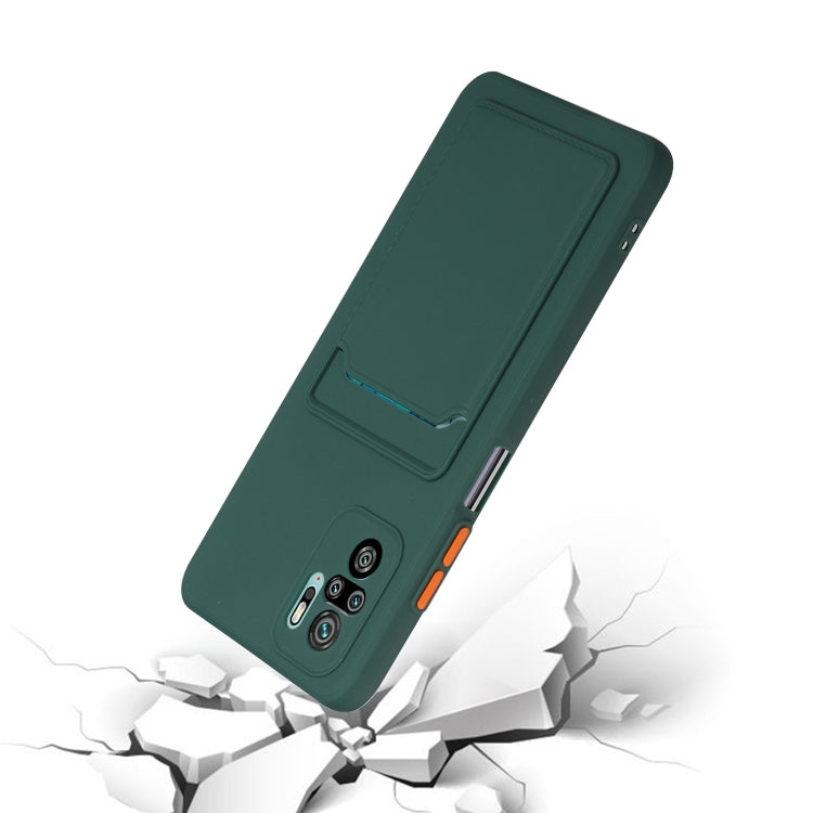 For Xiaomi Redmi Note 10 Pro Card Slot Design Shockproof TPU Protective Case(Dark Green) - free shipping - PMC TechLife - Order now!