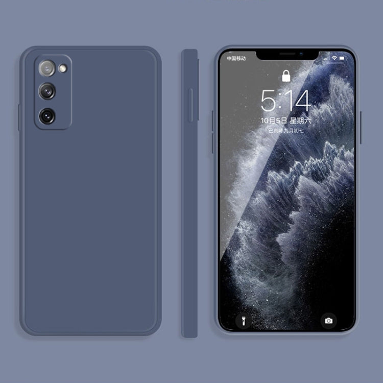 For Samsung Galaxy S20 FE Solid Color Imitation Liquid Silicone Straight Edge Dropproof Full Coverage Protective Case(Grey) - free shipping - PMC TechLife - Order now!