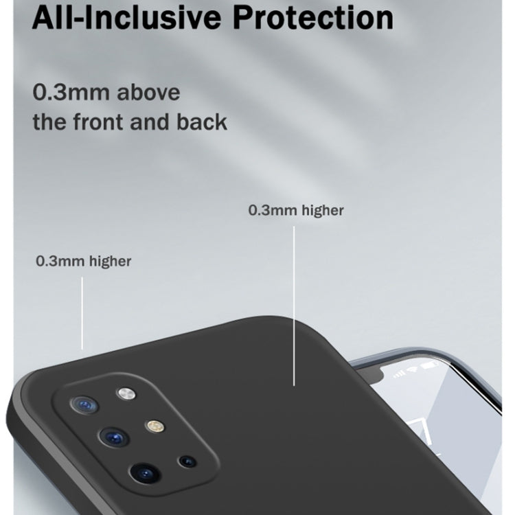 For OnePlus 8T Solid Color Imitation Liquid Silicone Straight Edge Dropproof Full Coverage Protective Case(Blue) - OnePlus Cases by PMC TechLife | Online Shopping South Africa | PMC TechLife | Buy Now Pay Later Mobicred