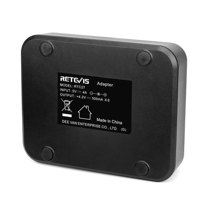 RETEVIS RTC27 Multi-function Six-Way Walkie Talkie Charger for Retevis RT27, EU Plug - Batteries & Chargers by RETEVIS | Online Shopping South Africa | PMC Jewellery | Buy Now Pay Later Mobicred