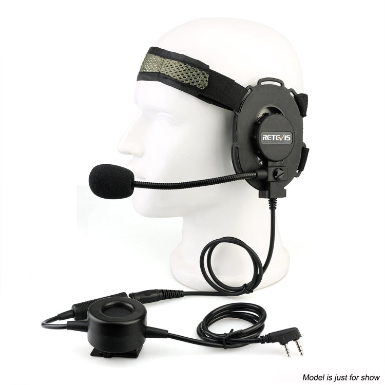 RETEVIS EH060K 2 Pin PPT Waterproof Tactical Military Headphone Microphone - Microphones & Headsets by RETEVIS | Online Shopping South Africa | PMC Jewellery