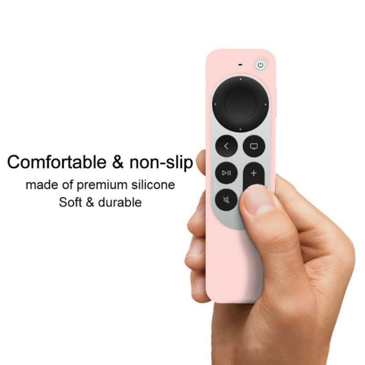 Silicone Protective Case Cover with Rope For Apple TV 4K 4th Siri Remote Controller(Black) - Apple TV Accessories by PMC Jewellery | Online Shopping South Africa | PMC Jewellery