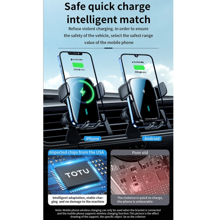 TOTUDESIGN CACW-054 Car Automatic Alignment Wireless Charging Bracket - Wireless Charger Holders by TOTUDESIGN | Online Shopping South Africa | PMC Jewellery