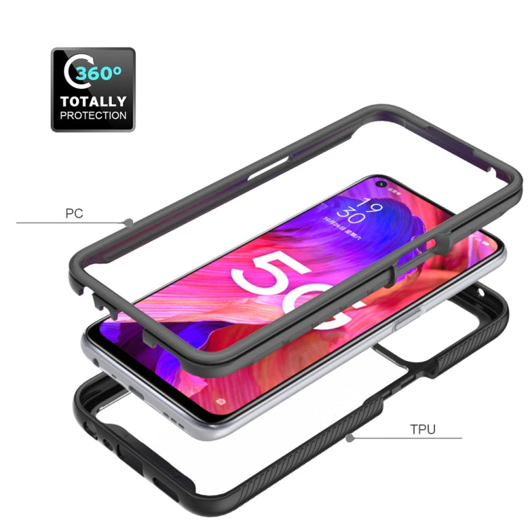 For OPPO A54 5G / A74 5G Starry Sky Solid Color Series Shockproof PC + TPU Case(Black) - OPPO Cases by PMC TechLife | Online Shopping South Africa | PMC TechLife | Buy Now Pay Later Mobicred