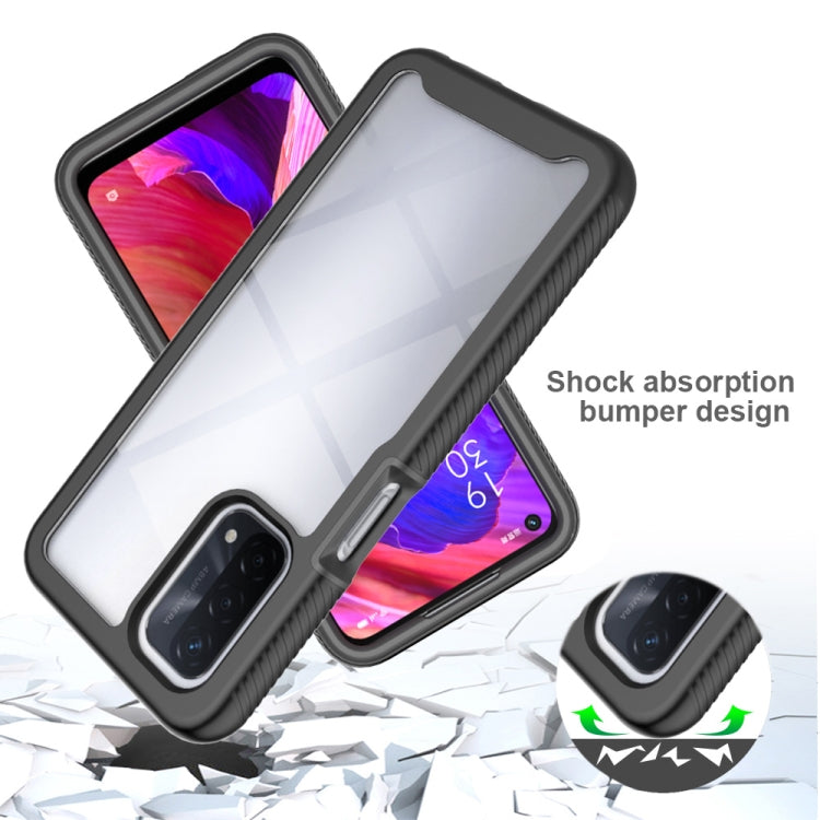 For OPPO A54 5G / A74 5G Starry Sky Solid Color Series Shockproof PC + TPU Case(Black) - OPPO Cases by PMC TechLife | Online Shopping South Africa | PMC TechLife | Buy Now Pay Later Mobicred