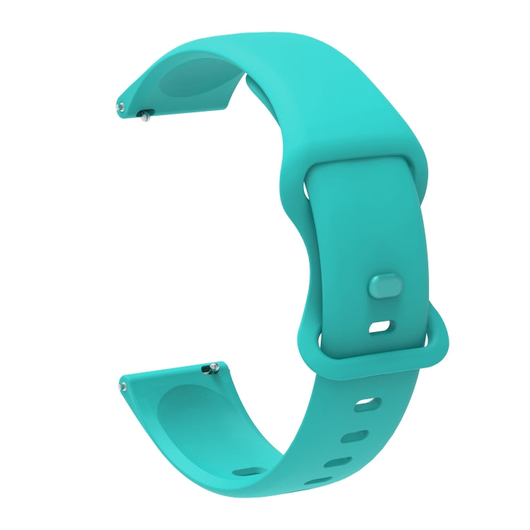 20mm For Amazfit GTS4 / GTS4 mini / GTS3 Universal Inner Back Buckle Perforation Silicone Watch Band(Mint Green) - Watch Bands by MIJOBS | Online Shopping South Africa | PMC Jewellery | Buy Now Pay Later Mobicred