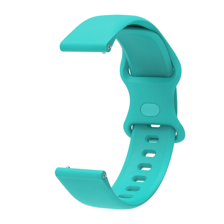 20mm For Amazfit GTS4 / GTS4 mini / GTS3 Universal Inner Back Buckle Perforation Silicone Watch Band(Mint Green) - Watch Bands by MIJOBS | Online Shopping South Africa | PMC Jewellery | Buy Now Pay Later Mobicred