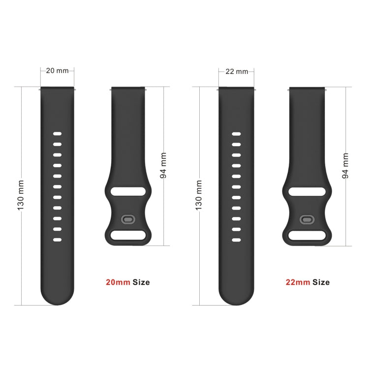 20mm For Amazfit GTS4 / GTS4 mini / GTS3 Universal Inner Back Buckle Perforation Silicone Watch Band(Mint Green) - Watch Bands by MIJOBS | Online Shopping South Africa | PMC Jewellery | Buy Now Pay Later Mobicred