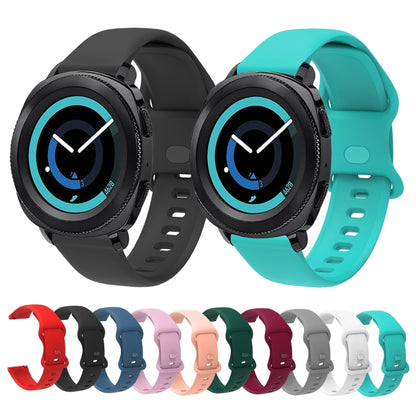 20mm For Amazfit GTS4 / GTS4 mini / GTS3 Universal Inner Back Buckle Perforation Silicone Watch Band(Mint Green) - Watch Bands by MIJOBS | Online Shopping South Africa | PMC Jewellery | Buy Now Pay Later Mobicred