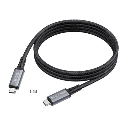 hoco US01 USB3.1 GEN2 10Gbps 100W Super-speed HD Transmission Charging Data Cable, Length:1.2m(Black) - Video & Audio Cable by hoco | Online Shopping South Africa | PMC Jewellery