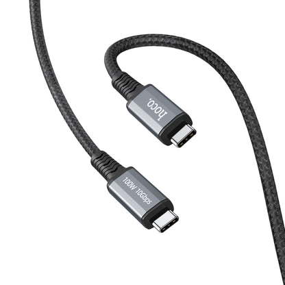 hoco US01 USB3.1 GEN2 10Gbps 100W Super-speed HD Transmission Charging Data Cable, Length:1.2m(Black) - Video & Audio Cable by hoco | Online Shopping South Africa | PMC Jewellery