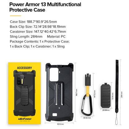 For Ulefone Power Armor 13 Ulefone Multifunctional TPU + PC Protective Case with Back Clip & Carabiner - More Brand by Ulefone | Online Shopping South Africa | PMC Jewellery