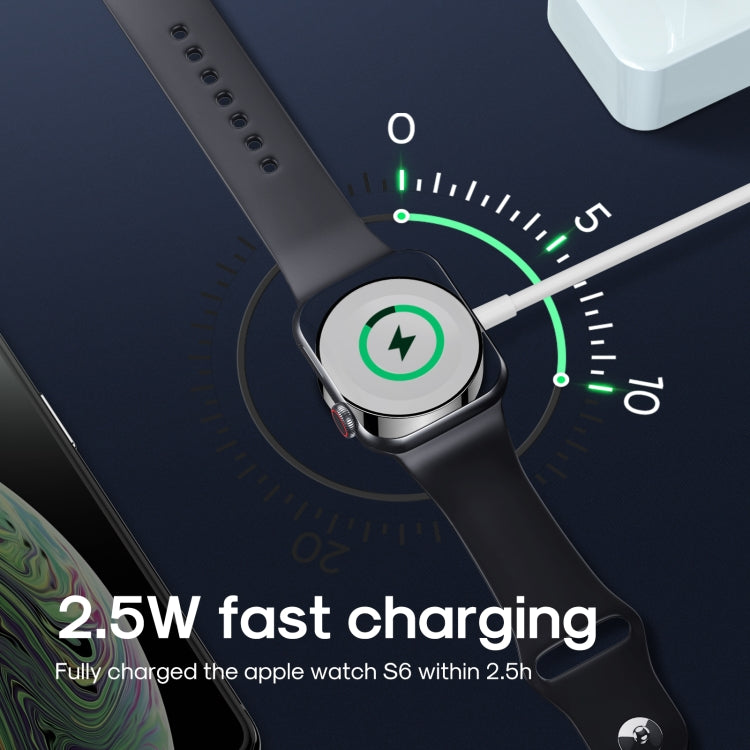 JOYROOM S-IW003S 2.5W Magnetic Wireless Charger for Apple Watch Series 1-8 & Ultra, Cable Length: 0.3m(White) - Charger / Holder by JOYROOM | Online Shopping South Africa | PMC Jewellery | Buy Now Pay Later Mobicred