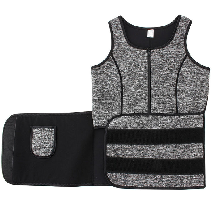 Neoprene Men Sport Body Shapers Vest Waist Body Shaping Corset, Size:XXXL(Grey) -  by PMC Jewellery | Online Shopping South Africa | PMC Jewellery