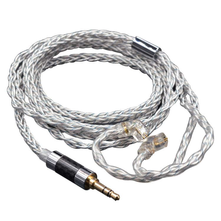 KZ 3.5mm Plug 784-core Blue Silver Mixed Braided Silver-plated Earphone Upgrade Cable For KZ ZS10 Pro / DQ6 / ASX, Cable Length: 1.2m(C Style) - Cable & Splitter by KZ | Online Shopping South Africa | PMC Jewellery