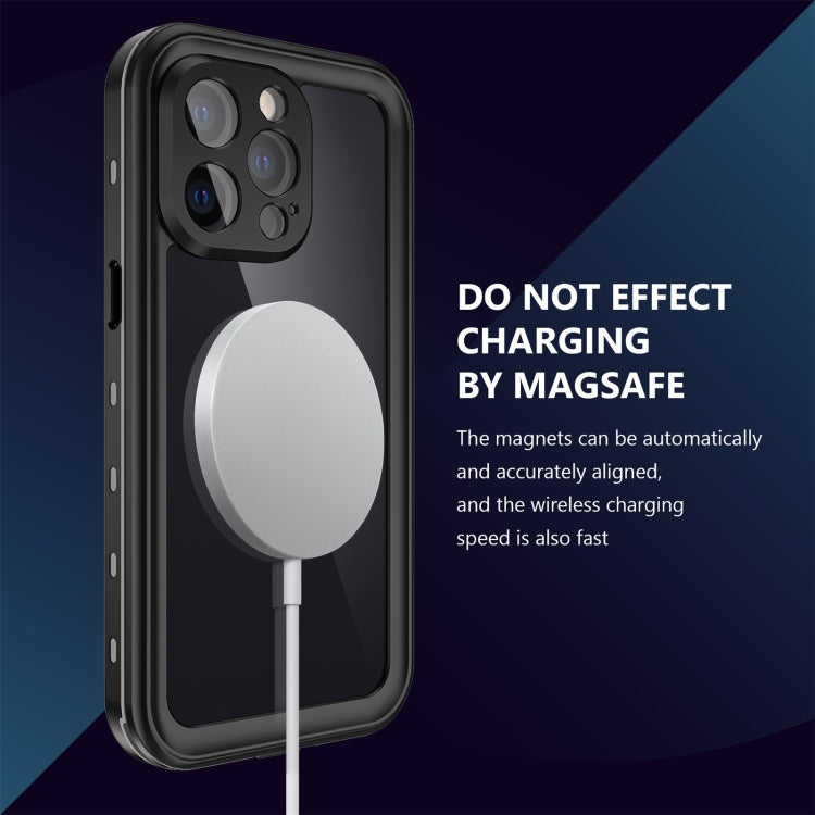 For iPhone 13 Pro RedPepper Transparent Dot Shockproof Waterproof PC + TPU Protective Case (Black) - iPhone 13 Pro Cases by RedPepper | Online Shopping South Africa | PMC TechLife | Buy Now Pay Later Mobicred