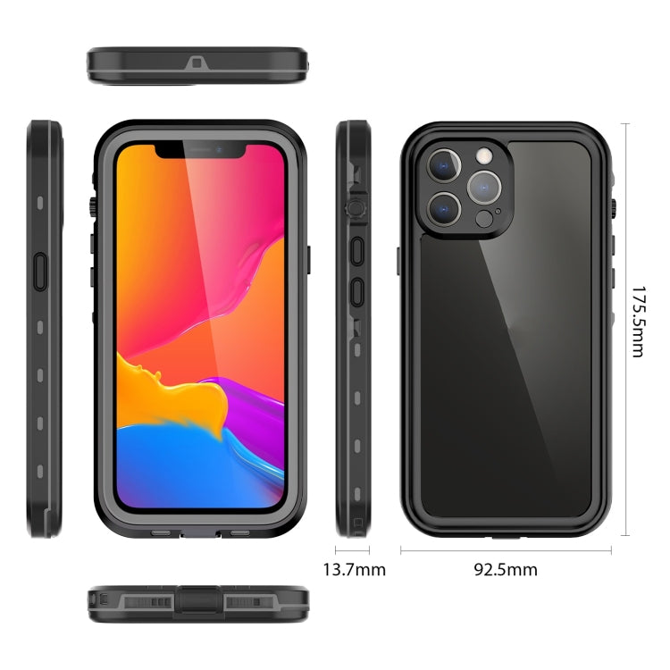 For iPhone 13 Pro Max RedPepper Transparent Dot Shockproof Waterproof PC + TPU Protective Case (Black) - iPhone 13 Pro Max Cases by RedPepper | Online Shopping South Africa | PMC TechLife | Buy Now Pay Later Mobicred
