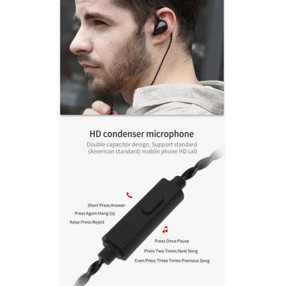 KZ ZS4 Ring Iron Hybrid Drive In-ear Wired Earphone, Mic Version(Black) - In Ear Wired Earphone by KZ | Online Shopping South Africa | PMC Jewellery | Buy Now Pay Later Mobicred