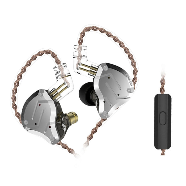 KZ ZS10 Pro 10-unit Ring Iron Gaming In-ear Wired Earphone, Mic Version(Black) - free shipping - PMC TechLife - Order now!