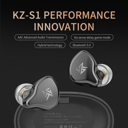 KZ S1 1DD+1BA Hybrid Technology Wireless Bluetooth 5.0 Stereo In-ear Sports Earphone with Microphone(Grey) - Bluetooth Earphone by KZ | Online Shopping South Africa | PMC Jewellery | Buy Now Pay Later Mobicred