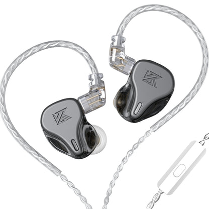 KZ DQ6 3-unit Dynamic HiFi In-Ear Wired Earphone With Mic(Grey) - In Ear Wired Earphone by KZ | Online Shopping South Africa | PMC Jewellery | Buy Now Pay Later Mobicred