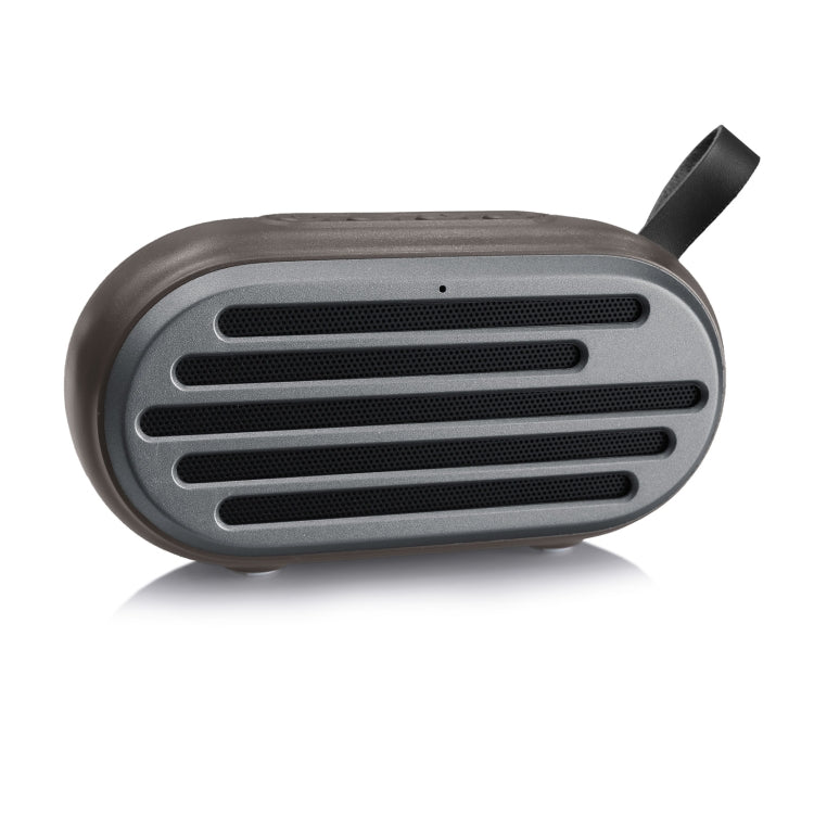 New Rixing NR-105 Mini TWS Metal Bluetooth Speaker Support Hands-free Call / FM(Brown) - Desktop Speaker by NewRixing | Online Shopping South Africa | PMC TechLife | Buy Now Pay Later Mobicred
