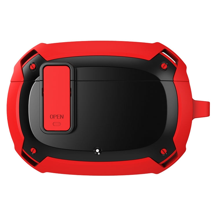 Bumblebee Armor Earphone Protective Case with Switch & Hook For Beats Studio Buds(Red + Black) - Other Case by PMC TechLife | Online Shopping South Africa | PMC TechLife