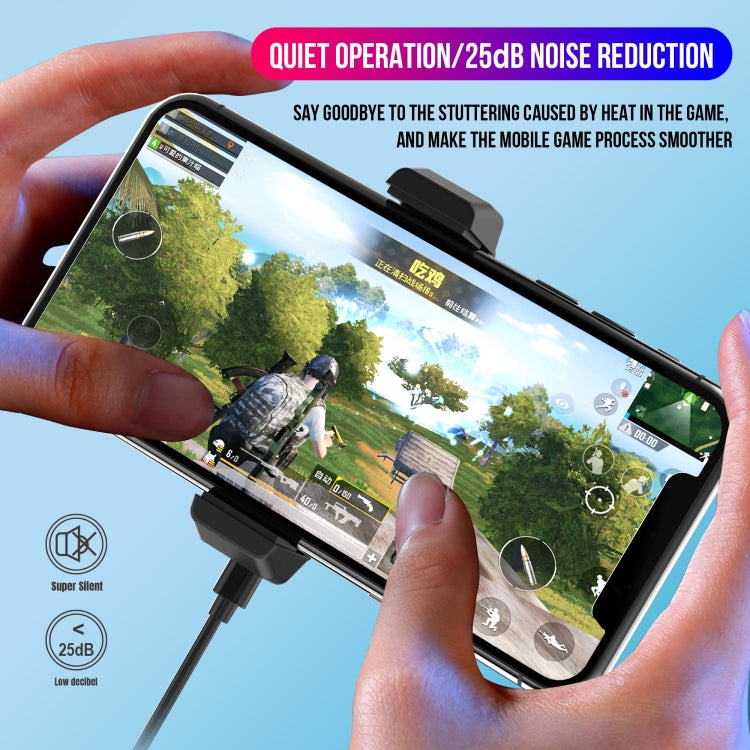 HXSJ P10 Portable Gaming Mobile Phone Radiator Holder with Rainbow Backlight(White) - Cooling Fan Radiator by HXSJ | Online Shopping South Africa | PMC TechLife | Buy Now Pay Later Mobicred