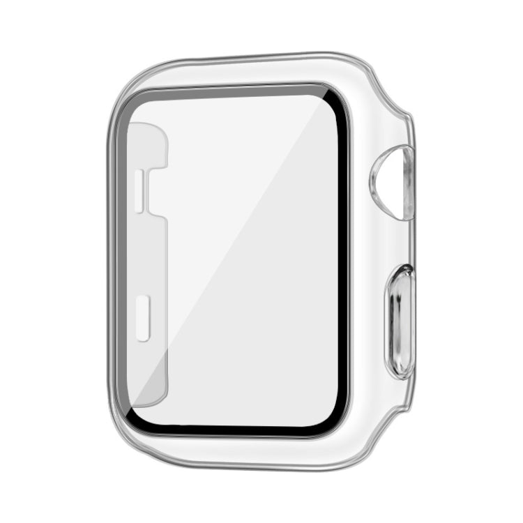 IMAK Shockproof PC Protective Case with Tempered Glass Film For Apple Watch Series 3 & 2 & 1 38mm(Transparent) - Watch Cases by imak | Online Shopping South Africa | PMC Jewellery | Buy Now Pay Later Mobicred