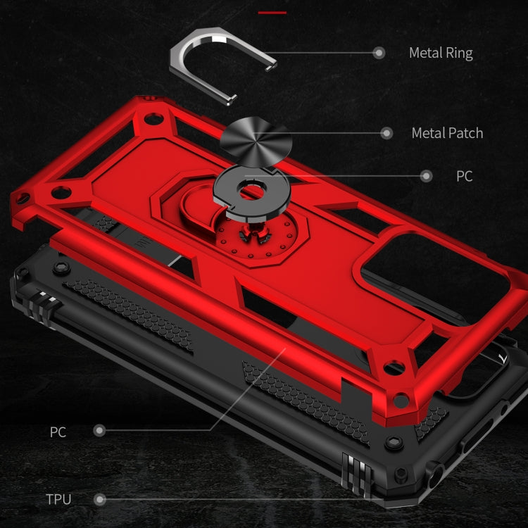 For Xiaomi Redmi 10 Shockproof TPU + PC Phone Case with 360 Degree Rotating Holder(Red) - free shipping - PMC TechLife - Order now!