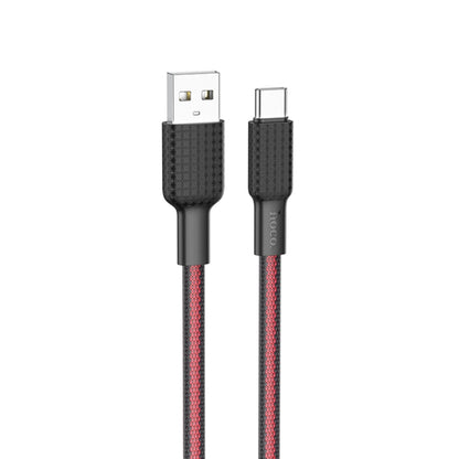 hoco X69 Type-C / USB-C Jaeger Charging Data Cable, Length: 1m(Black Red) - USB-C & Type-C Cable by hoco | Online Shopping South Africa | PMC Jewellery
