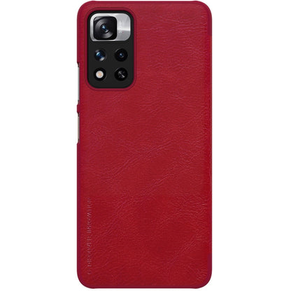 For Xiaomi Redmi Note 11 Pro China / 11 Pro+ Global / Mi 11i / 11i  5G NILLKIN QIN Series Crazy Horse Texture Leather Case(Red) - Redmi Note 11 Pro Case by NILLKIN | Online Shopping South Africa | PMC Jewellery