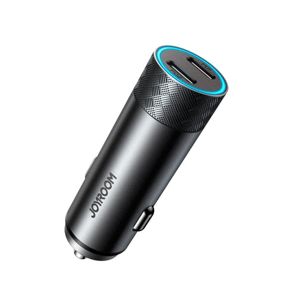 JOYROOM JR-CL13 Aurora Series 50W Dual PD USB-C / Type-C Port Car Charger(Gray) - Car Charger by JOYROOM | Online Shopping South Africa | PMC Jewellery