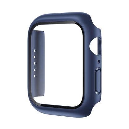 ROCK 2 in 1 PC Frame + Tempered Glass Protector Case For Apple Watch Series 9 / 8 / 7 45mmBlue) - Watch Cases by ROCK | Online Shopping South Africa | PMC Jewellery | Buy Now Pay Later Mobicred