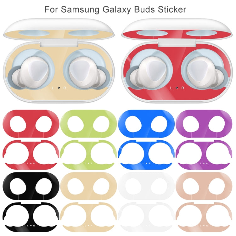 For Galaxy Buds Wireless Bluetooth Earphone Metal Protective Sticker(Gold) - Protective Sticker by PMC Jewellery | Online Shopping South Africa | PMC Jewellery