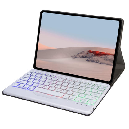 For Microsoft Surface Go 3 / 2 / 1 SFGOS Tri-color Backlit Tree Texture Bluetooth Keyboard Leather Case(Black + White) - Others Keyboard by PMC Jewellery | Online Shopping South Africa | PMC Jewellery