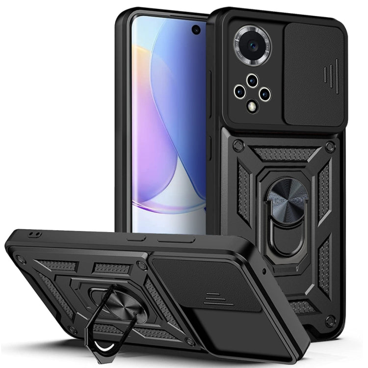 For Huawei nova 9 Sliding Camera Cover TPU+PC Phone Case(Black) - Huawei Cases by PMC TechLife | Online Shopping South Africa | PMC TechLife | Buy Now Pay Later Mobicred