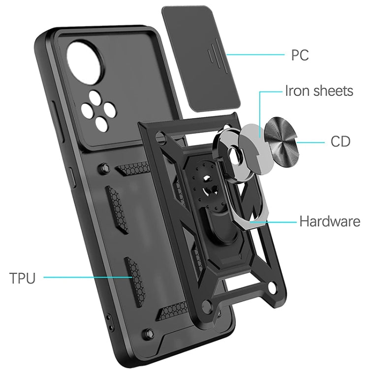 For Huawei nova 9 Sliding Camera Cover TPU+PC Phone Case(Black) - Huawei Cases by PMC TechLife | Online Shopping South Africa | PMC TechLife | Buy Now Pay Later Mobicred