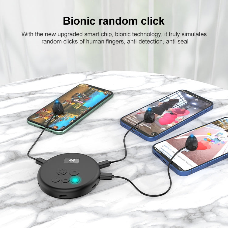 G30 Universal Digital Display Like Device Mobile Phone Automatic Screen Clicker, Style:One Machine with Five Head(Black) - Other Accessories by PMC TechLife | Online Shopping South Africa | PMC TechLife