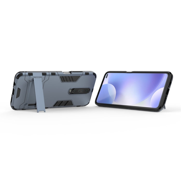 For Xiaomi Redmi K30 Shockproof PC + TPU Protective Case with Invisible Holder(Navy Blue) - free shipping - PMC TechLife - Order now!