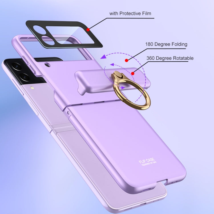 For Samsung Galaxy Z Flip3 5G GKK Magnetic Hinged Flip Case with Ring Holder(Pink) - Galaxy Phone Cases by GKK | Online Shopping South Africa | PMC Jewellery | Buy Now Pay Later Mobicred