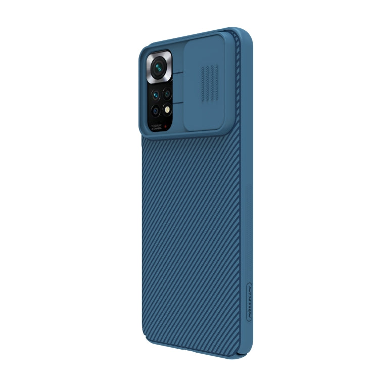 For Xiaomi Redmi Note 11S NILLKIN Black Mirror Series Camshield PC Phone Case(Blue) - Xiaomi Cases by NILLKIN | Online Shopping South Africa | PMC Jewellery