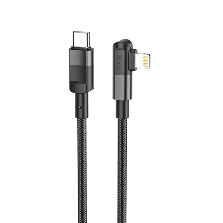 hoco U108 20W USB-C / Type-C to 8 Pin PD Charging Data Cable, Cable Length:1.2m(Black) - 2 in 1 Cable by hoco | Online Shopping South Africa | PMC Jewellery