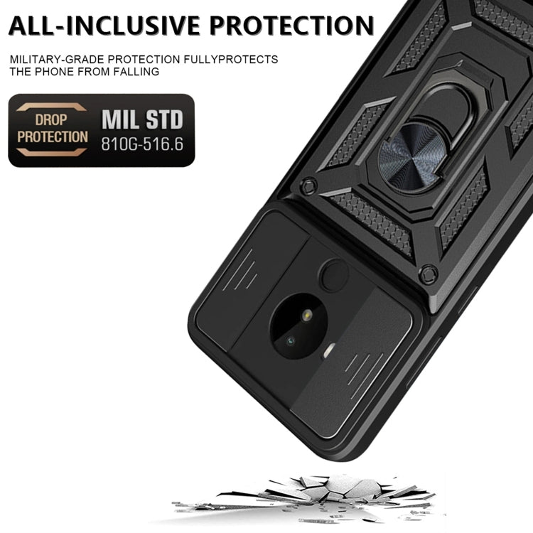 For Nokia C30 Sliding Camera Cover Design TPU+PC Phone Case(Black) - Nokia Cases by PMC TechLife | Online Shopping South Africa | PMC TechLife