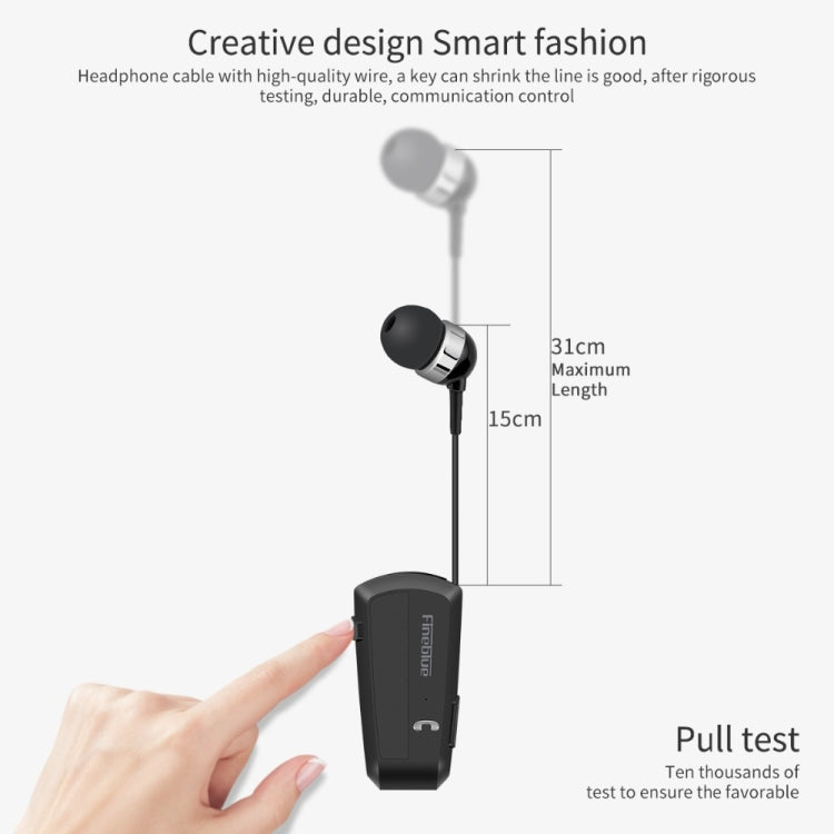 Fineblue F990 CVC6.0 Noise Reduction Lavalier Bluetooth Earphone, Support Vibration Reminder(Black) - Bluetooth Earphone by Fineblue | Online Shopping South Africa | PMC Jewellery | Buy Now Pay Later Mobicred