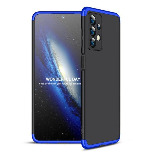 For Samsung Galaxy A13 4G GKK Three Stage Splicing Full Coverage PC Phone Case(Black Blue) - Galaxy Phone Cases by GKK | Online Shopping South Africa | PMC Jewellery