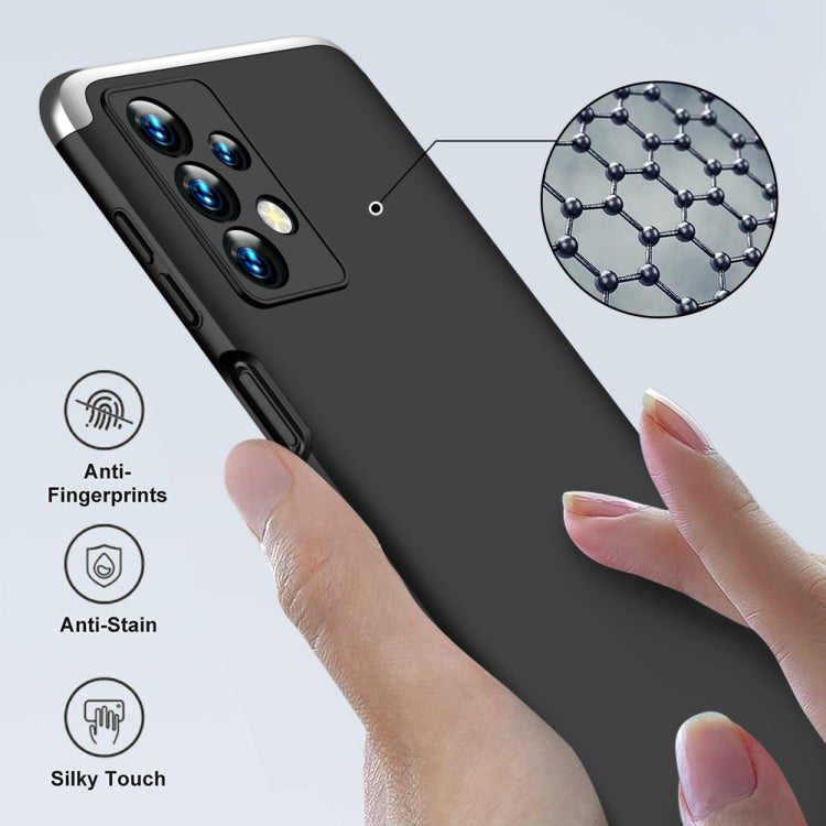 For Samsung Galaxy A23 GKK Three Stage Splicing Full Coverage PC Phone Case(Black Silver) - Galaxy Phone Cases by GKK | Online Shopping South Africa | PMC Jewellery