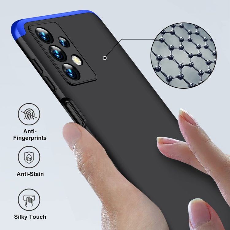 For Samsung Galaxy A23 GKK Three Stage Splicing Full Coverage PC Phone Case(Black Blue) - Galaxy Phone Cases by GKK | Online Shopping South Africa | PMC Jewellery