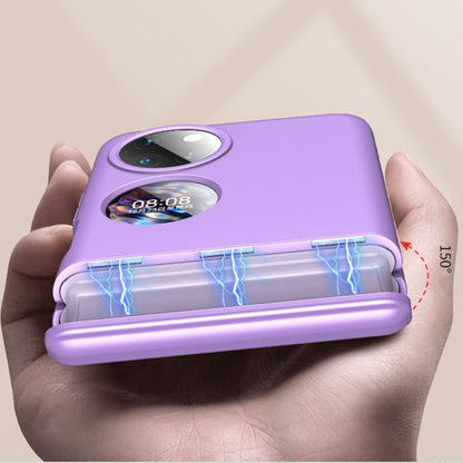 For Huawei P50 Pocket GKK Magnetic Hinge Full Coverage Phone Case(Purple) - Huawei Cases by GKK | Online Shopping South Africa | PMC Jewellery | Buy Now Pay Later Mobicred