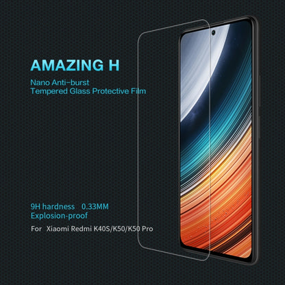 For Xiaomi Redmi K40S / K50 / K50 Pro NILLKIN H 0.33mm 9H Explosion-proof Tempered Glass Film -  by NILLKIN | Online Shopping South Africa | PMC Jewellery
